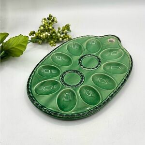 Adorable MCM porcelain Deviled Egg Dish.